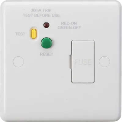 K/Bridge 13A RCD Fused Spur Unit (Type A) - 30mA