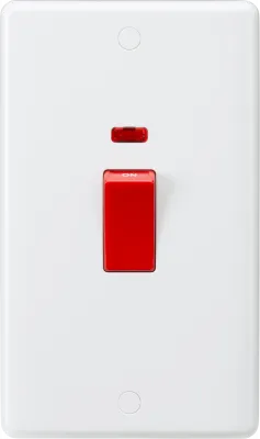 K/Bridge 45A DP Switch with Neon (2G size) - Red Rocker