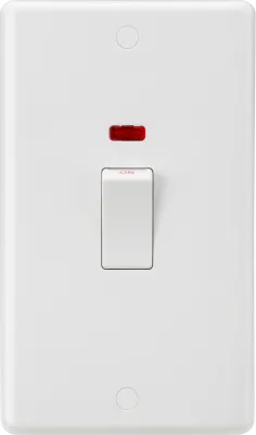 K/Bridge 45A DP Switch with Neon (2G size) White Rocker