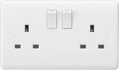 K/Bridge 13A 2G DP Switched Socket with Twin Earths - ASTA Approved
