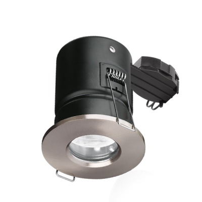 Aurora Fixed IP65 EFD&trade; Fire Rated Downlight &ndash; Satin Nickel