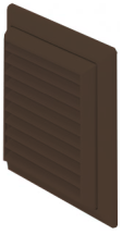 100mm Fixed Grille with Flyscreen Brown