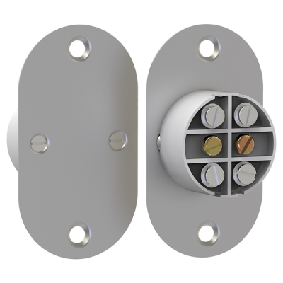 CQR FC509 Metal Plate | Flush Contact | Grade 1 | Steel / White | Non-resistored