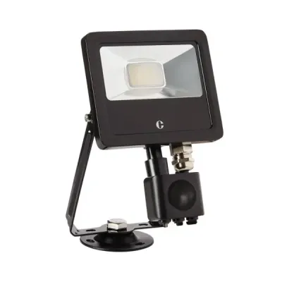 Collingwood Black 10W Colour Switchable Floodlight, IP65, PIR