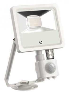Collingwood White 10W Colour Switchable Floodlight, IP65, PIR