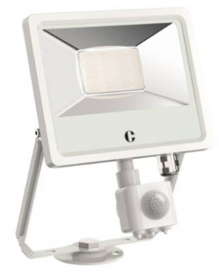 Collingwood White 30W Colour Switchable Floodlight, IP65, PIR