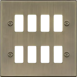 K/Bridge 8G Grid Faceplate - Antique Brass