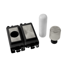 Click GridPro 2 Module Dimmer Mounting Kit Black Insert/Satin Chrome