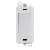 Click GridPro 20AX 3 Position Centre 'Off' Retractive Switch Module White Insert