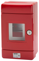 Gewiss IP55 Red 4 Module Enclosure for Emergency System C/W Din Rail