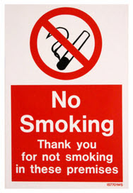 Ind Signs No Smoking Double Sided Window Sticker