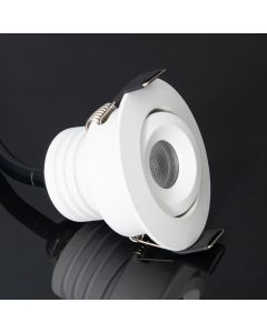 KSR Mimas Mini 3w 4000K 136lm LED Tilt Downlight White