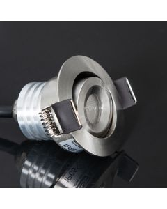 KSR Mimas Mini 3w 4000K 144lm LED Tilt Downlight Stainless Steel