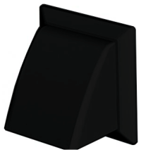 100mm Round Black Cowled Outlet