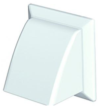 100mm Round White Cowled Outlet