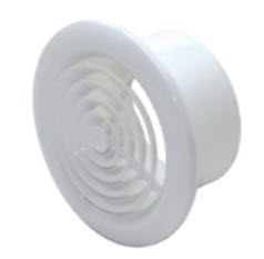 100mm Round Ceiling Grille White