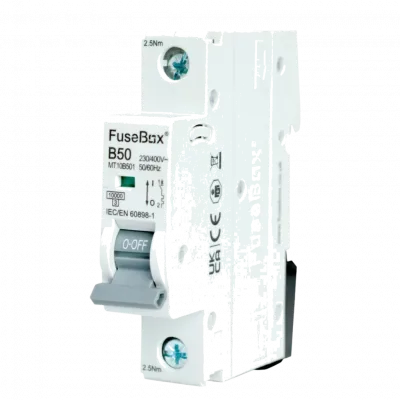 Fusebox 50A B CURVE MCB 10kA 1P