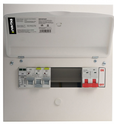 NAVITAS Consumer Unit - 6 useable Ways c/w 100A incomer & T2 Hyrbid SPD Kit