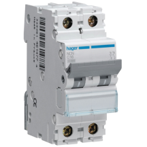 Hager NCN220A MCB DP Type C 20A 10kA