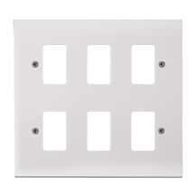 Click Polar 6 Gang GridPro Frontplate