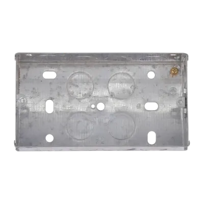 Specified 2gang 35mm metal flush switch & socket box