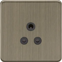 K/Bridge 5A Unswitched Socket - Antique Brass