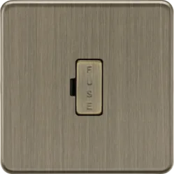K/Bridge 13A Unswitched Fused Spur Unit - Antique Brass