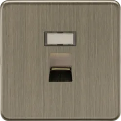 K/Bridge RJ45 network outlet - Antique Brass