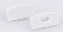 ArcLED Pair of End Caps for Arc LED Flat Profile (Silver)