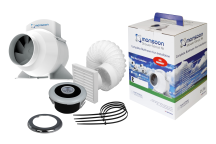 NVA UMDTKLED Turbo Shower Fan Kit LED c/w Timer