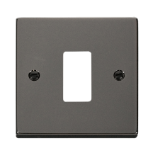 Click Deco 1 Gang GridPro Frontplate Black Nickel