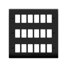 Click Deco 18 Gang GridPro Frontplate Matt Black