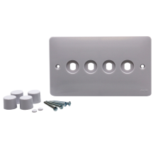 Hager Sollysta 4 Gang Rotary Dimmer Switch Plate Kit