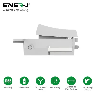 Ener-J Wireless Grid Switch 1-Gang Click Mode Compatible, White Body